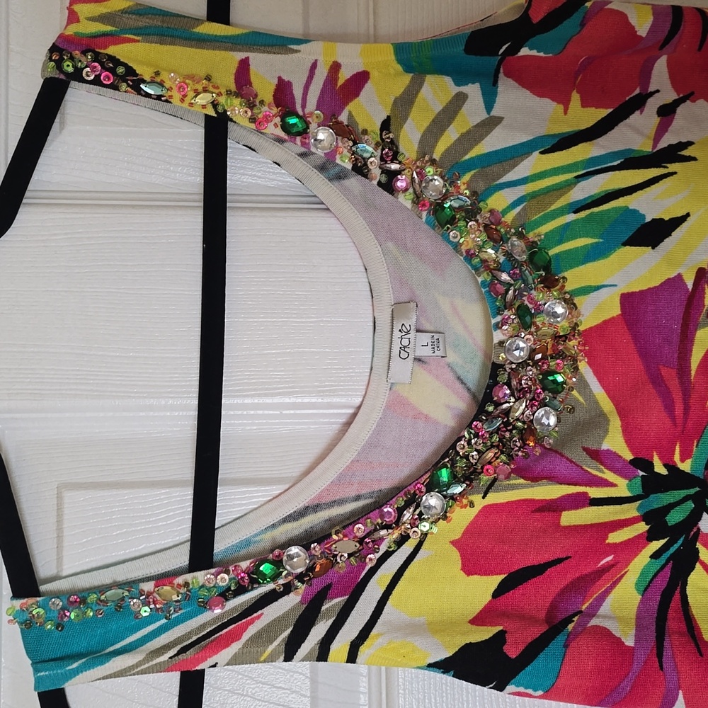 Colorful, Sparkly, Cache' Top Size L - image 4